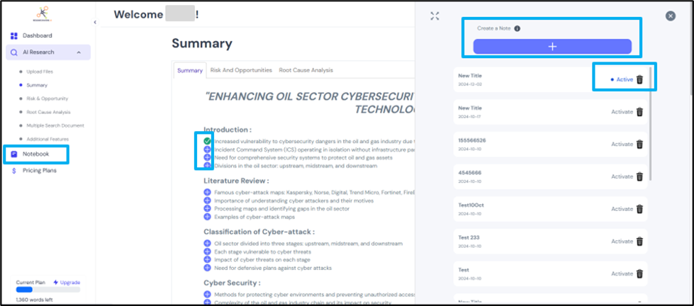 RESEARCHWORK.AI’s Notebook Feature: From Key Points to Publish-Ready Content